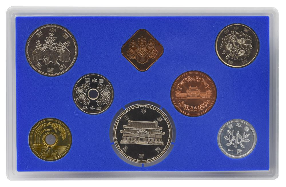 Коллекционные монеты Япония 7 шт. 1992 UNC Год Обезьяны 1/5/10/50/100/500 иен/памятная медаль (М22544)