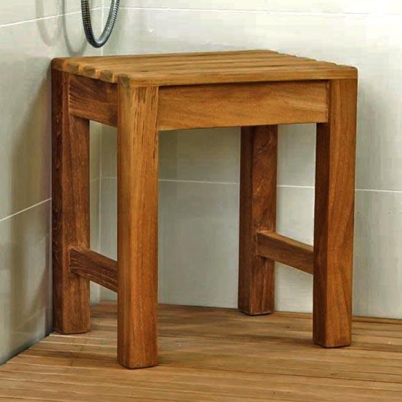 Табурет для ванной из дерева Корфус Охра (ТВН-007604)