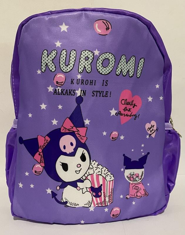 Рюкзак детский с ткани 1319 Kuromi и ее друзья 25х21х10 см Фиолетовый (1329435)