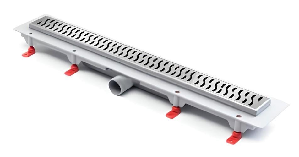 Канал душовий МСН з нержавіючою кромкою/решітка Гармонія/комбінований сифон DN50 80х950 мм (CH-950/50HN1)