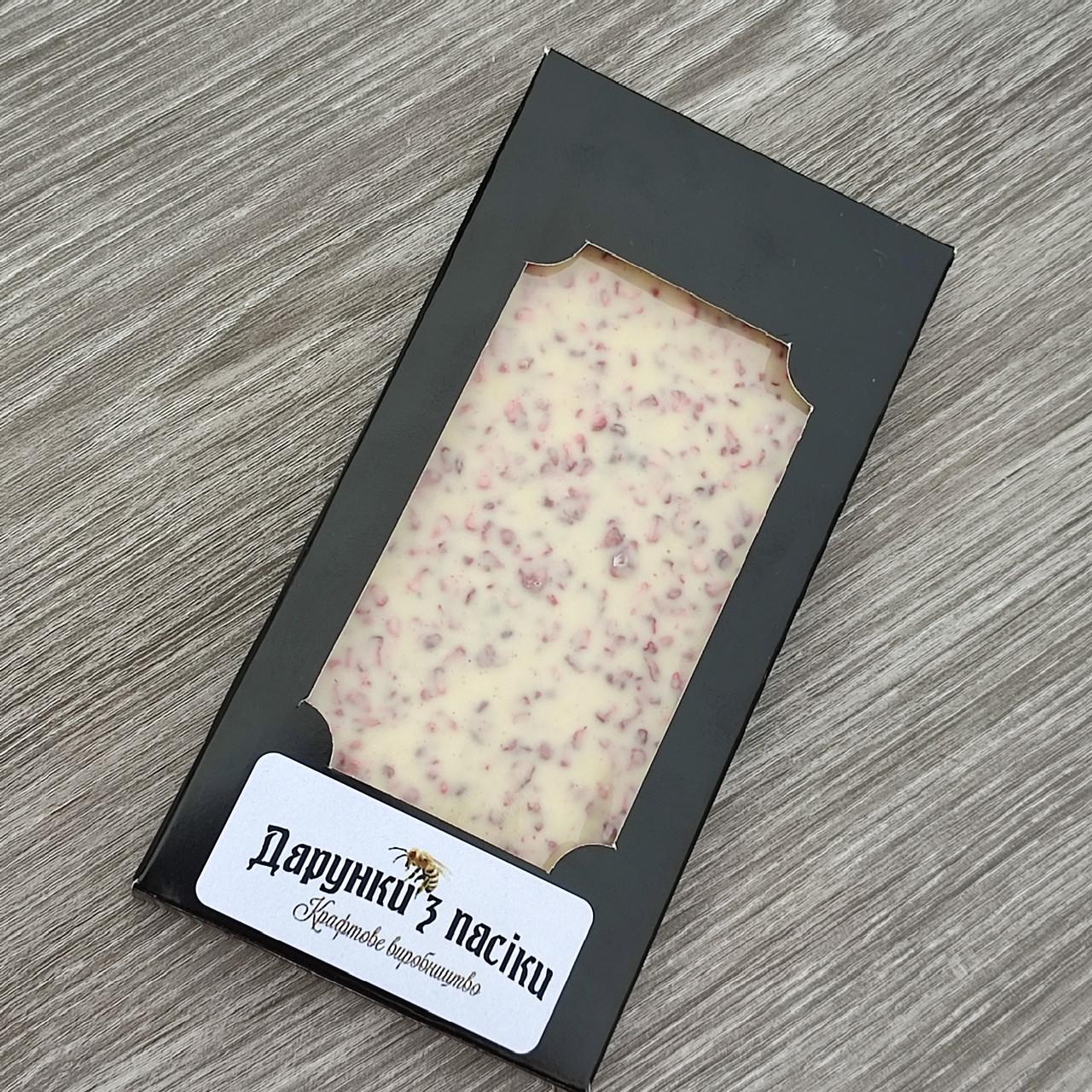 Шоколад білий Velvet 33,1% з сублімованою малиною 90 г (2827800243)