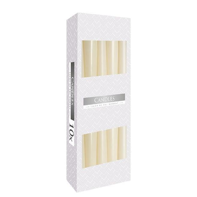 Свеча конусная Flora Bispol 24,5 см 10 шт. Кремовый (27174)