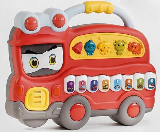 Автобус музичний TK Group українською мовою 4 мелодії звукові та світлові ефекти (MTT-173199)