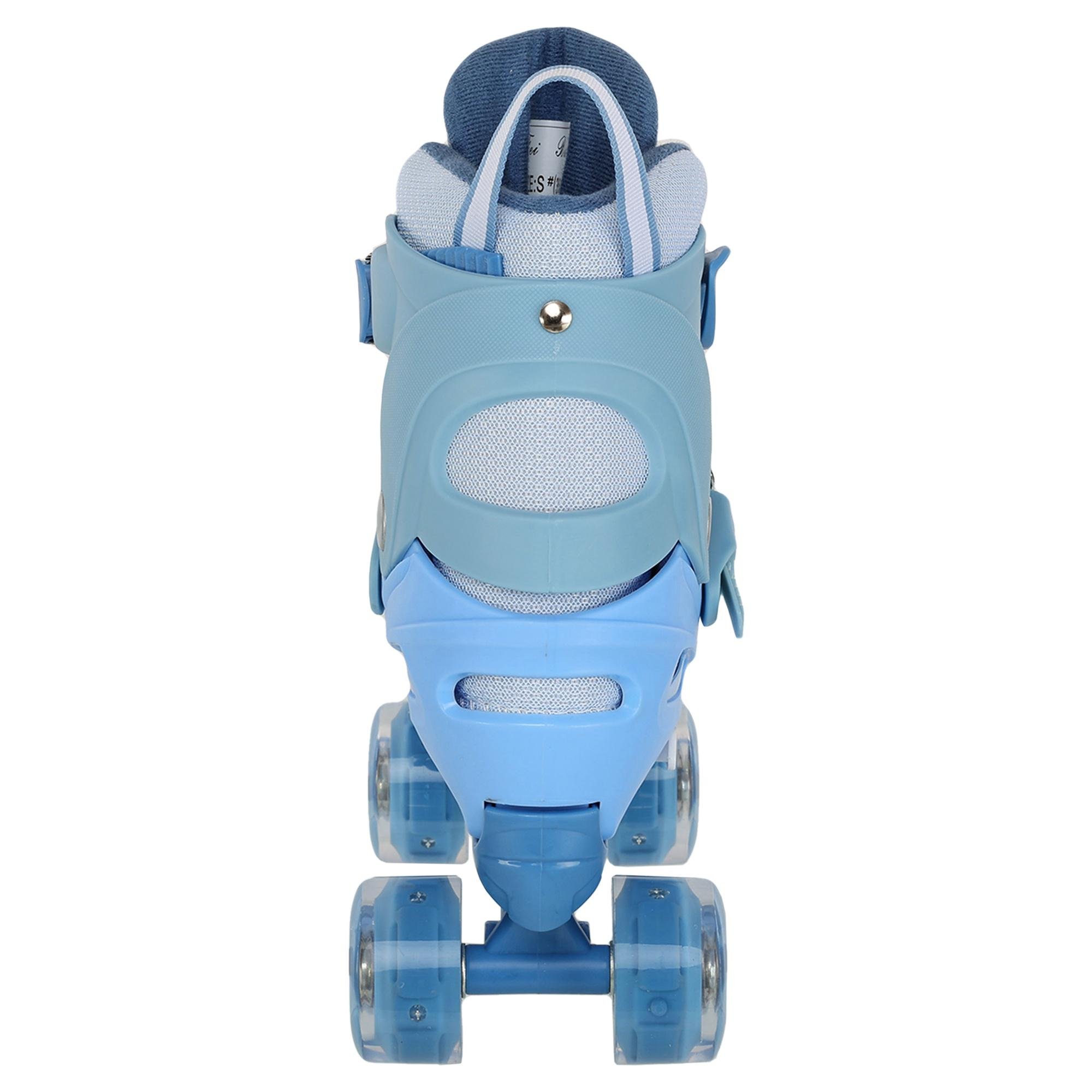 Ролики квады раздвижные FEI BAO 318-2 колеса светящиеся р. 35-38 Синий (318-2_Синий_M_(35-38) - фото 4 Ролики квады раздвижные FEI BAO 318-2 колеса светящиеся р. 35-38 Синий (318-2_Синий_M_(35-38) - фото 4