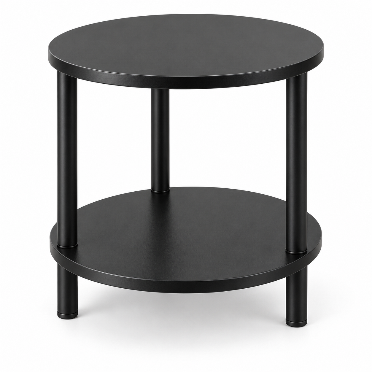 Журнальный столик DASH JDL-F-03 круглый с нижней полкой 40x40x52 см Черный (17949)