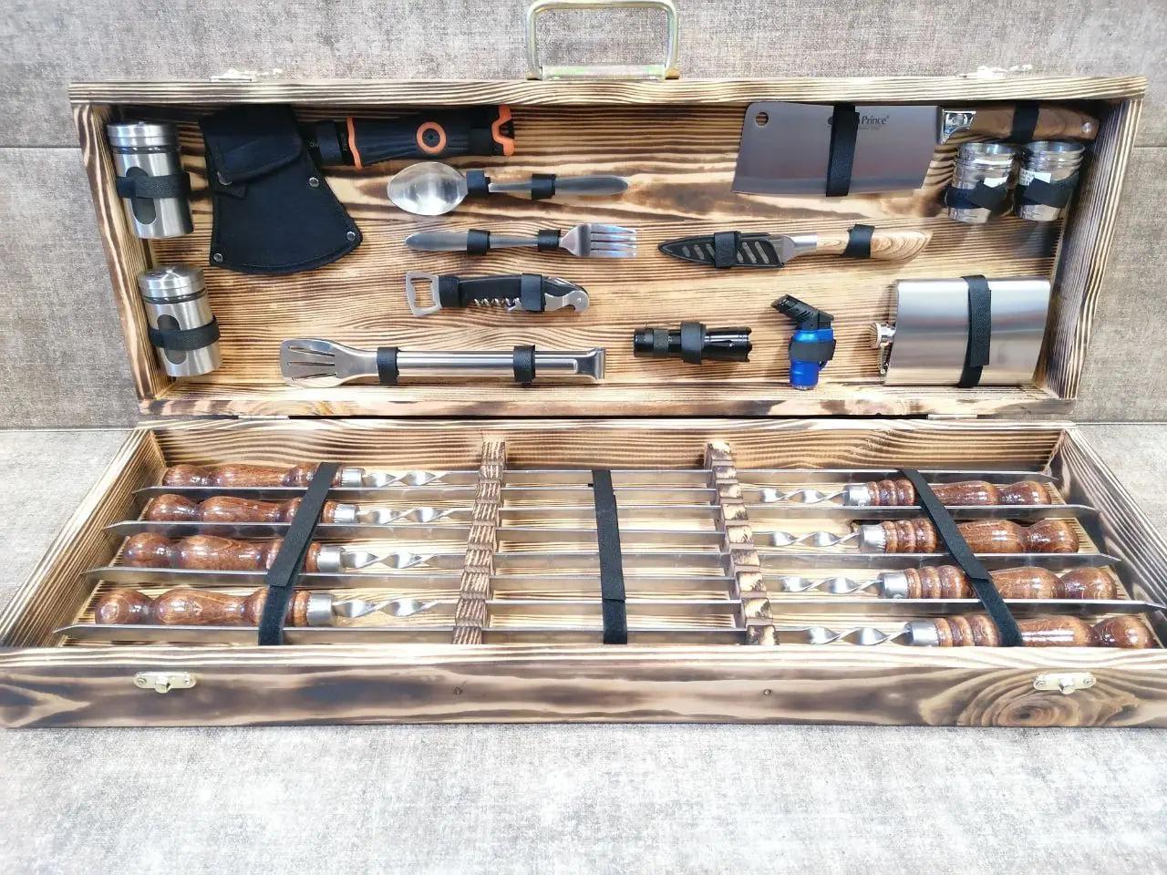 Набір шампурів Турист 4 Profi-Fox в кейсі (10644714)