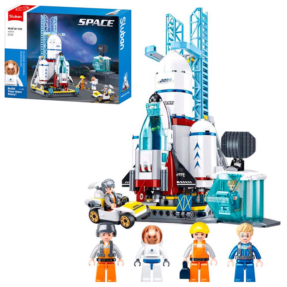 Конструктор Sluban Космос Ракета станція фігурки 424 деталі 42,5x33x7 см (MTT-202079)