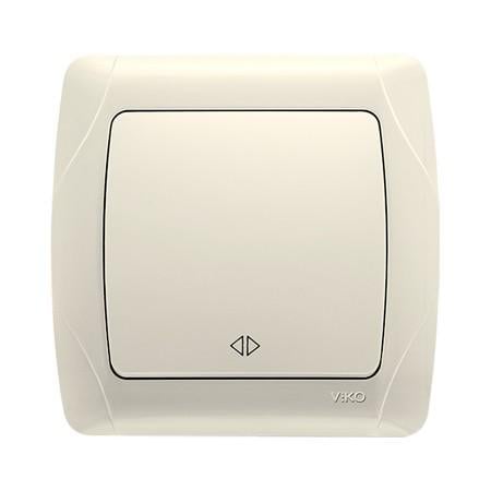 Выключатель одноклавишный перекрестный VIKO Carmen Кремовый (90562031)