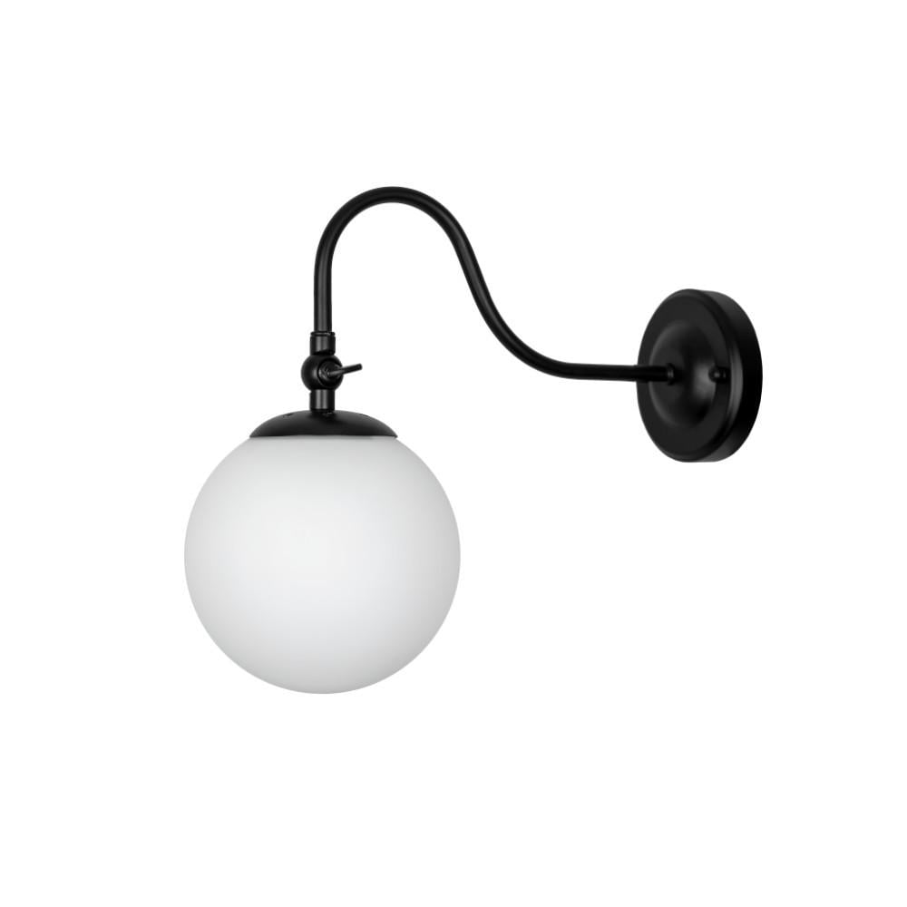 Бра Levistella 756WPR150F3-1 BK+WH со стеклянным плафоном Белый/Черный (1887935389)