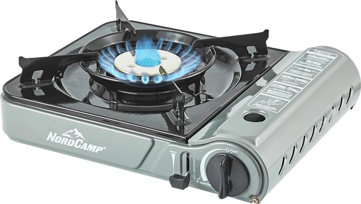 Плита газовая туристическая портативная NordCamp 3,1 кВт Double flame (NC10300)
