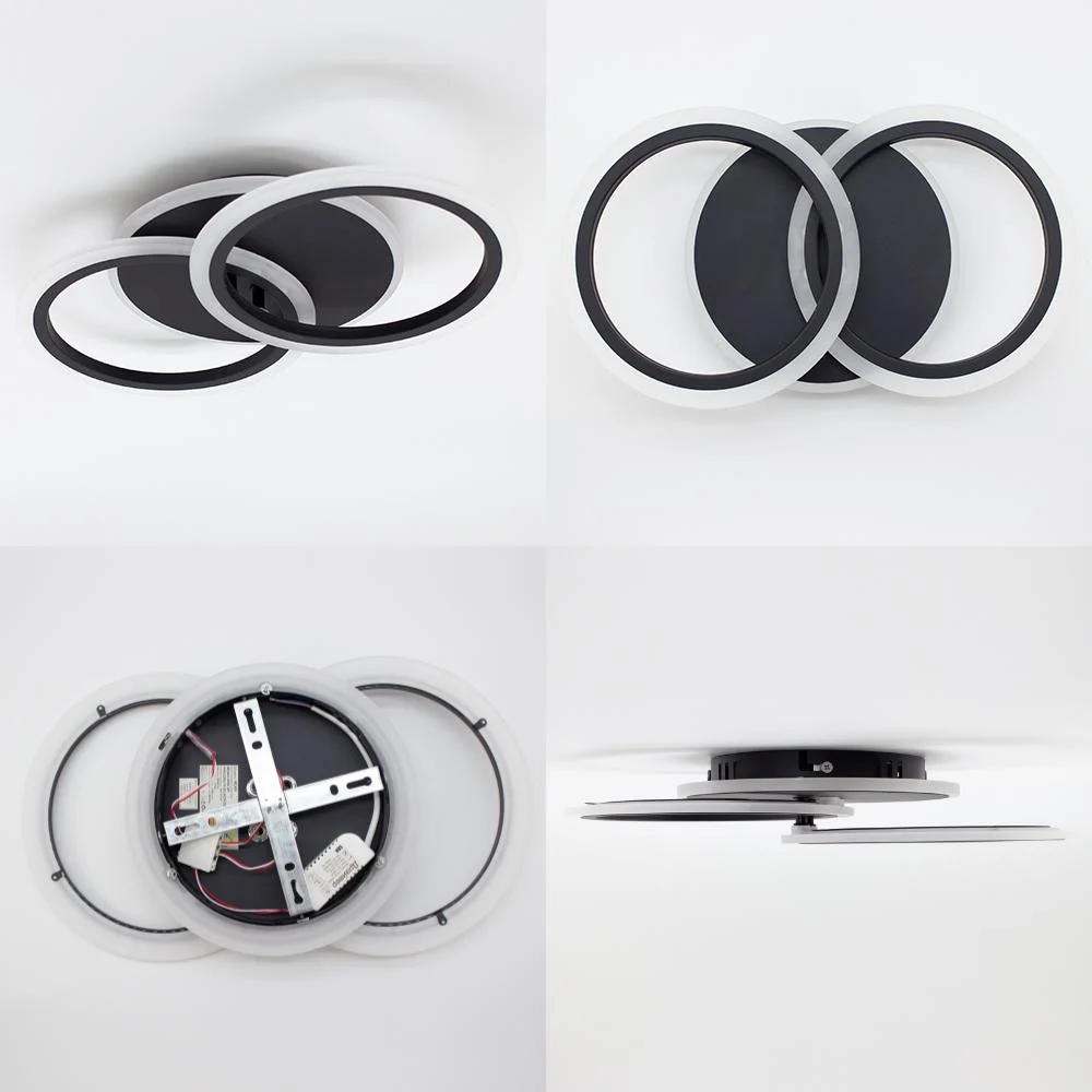 Люстра светодиодная ESLLSE MOKA 3R с пультом 60 Вт 440x250x70 мм Черный (10563) - фото 3 Люстра светодиодная ESLLSE MOKA 3R с пультом 60 Вт 440x250x70 мм Черный (10563) - фото 3