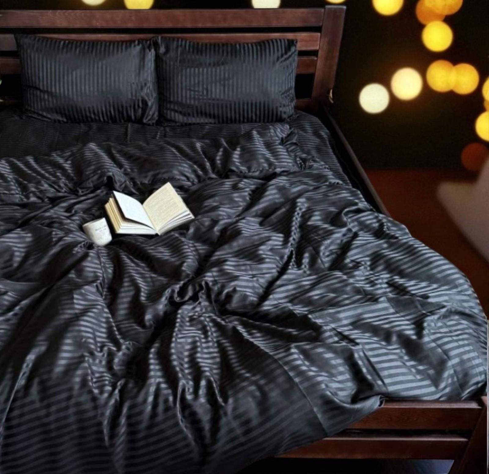 Комплект постільної білизни Mak Son Elegance cімейний Black (030-2145210С)