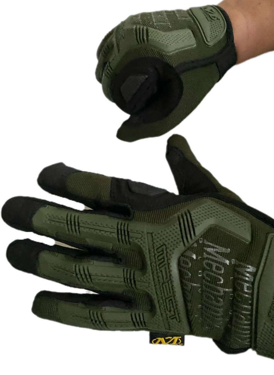 Перчатки Mechanix Wear M-Pact Gloves с пальчиками XL Олива (12852795) - фото 4