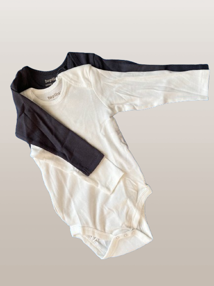 Боді базові однотонні Lupilu р. 50/56 Сірий/Білий (ДБ-0009-Б50/56) Боді базові однотонні Lupilu р. 50/56 Сірий/Білий (ДБ-0009-Б50/56)