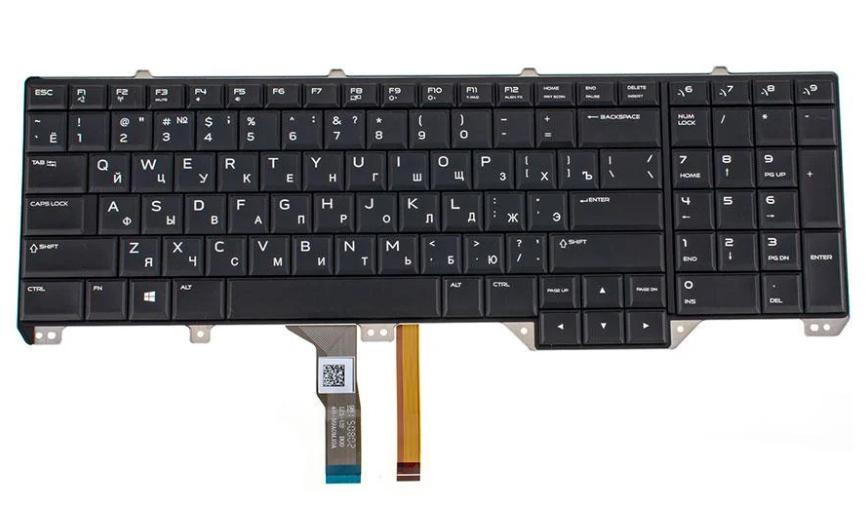 Клавіатура для ноутбука Dell Alienware 17 R2/17 R3 rus підсвічування клавіш RGB Black (181709)