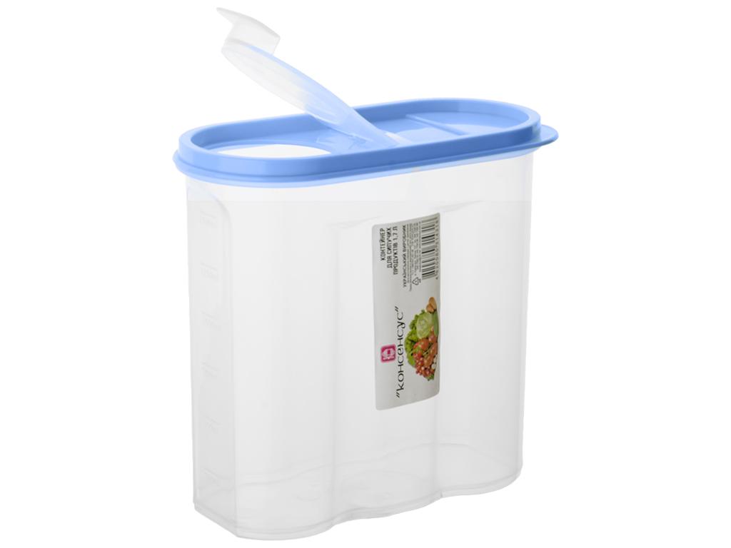 Емкость для сыпучих продуктов 18,8х8,8х18 см 1,7 л Синий (MCS-BK024)
