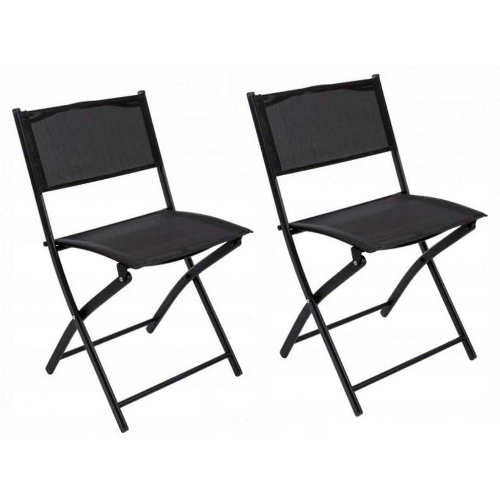 Стул садовый раскладной Bonro B-001 2 шт. Черный (4240055912)