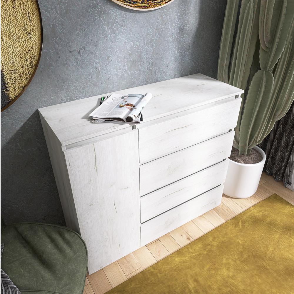 Комод Эверест КЛ-3 Лайт телескопические направляющие 105х38х93 см Дуб Крафт белый (EVR-071076) - фото 3 Комод Эверест КЛ-3 Лайт телескопические направляющие 105х38х93 см Дуб Крафт белый (EVR-071076) - фото 3