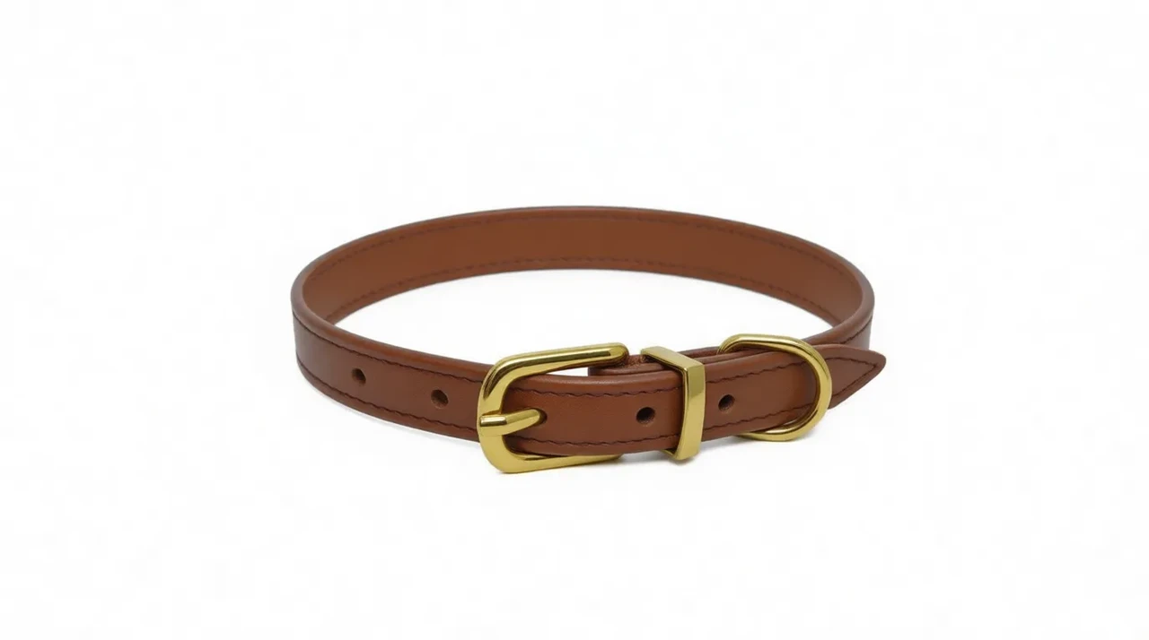 Ошейник для собак Мишель кожаный 2х36-44 см Рыжий