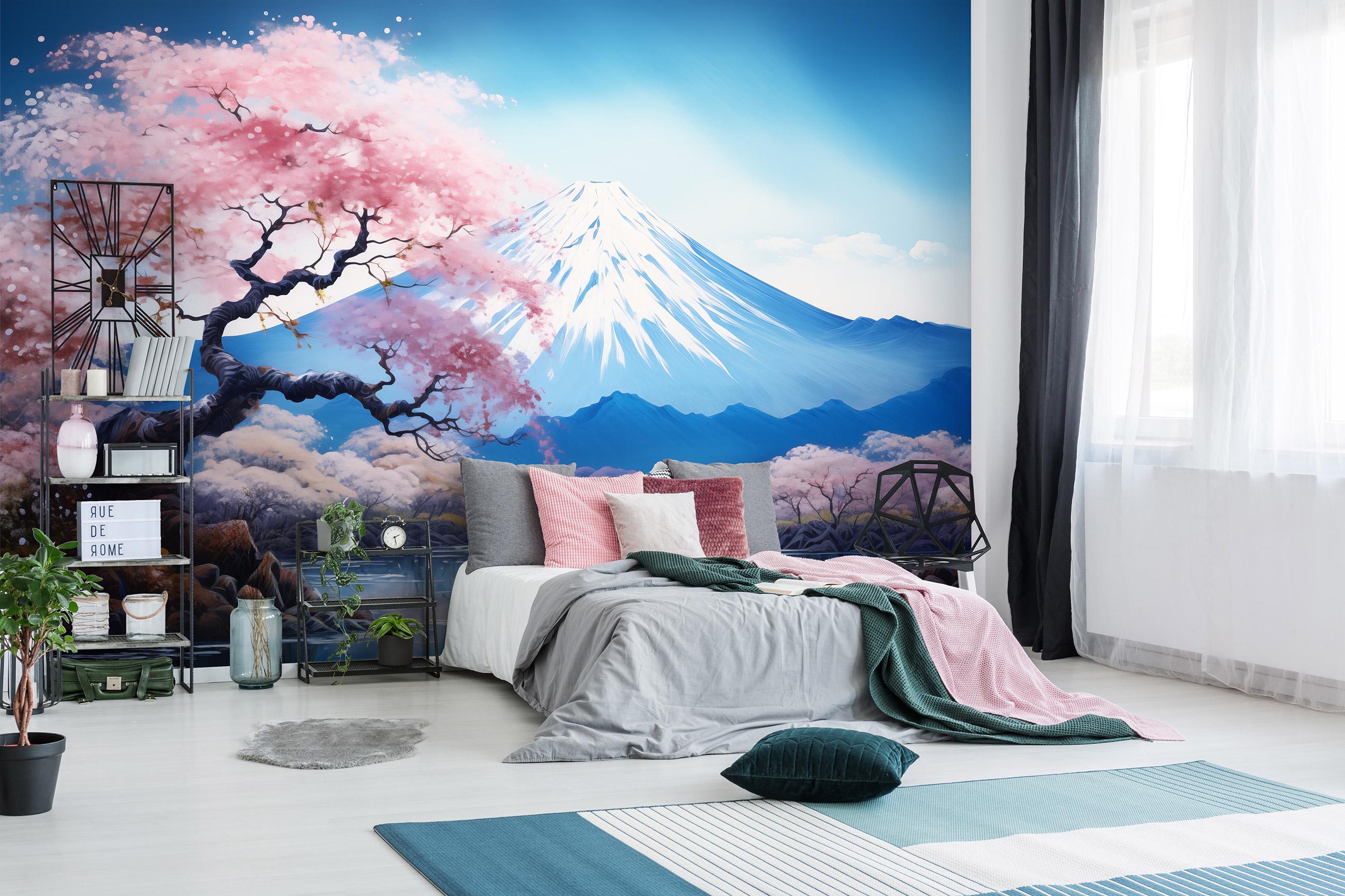 Фотошпалери Японська гармонія з Сакурою і Фудзі пейзаж з клеєм 368х254 см (15546V8) - фото 4 Фотошпалери Японська гармонія з Сакурою і Фудзі пейзаж з клеєм 368х254 см (15546V8) - фото 4