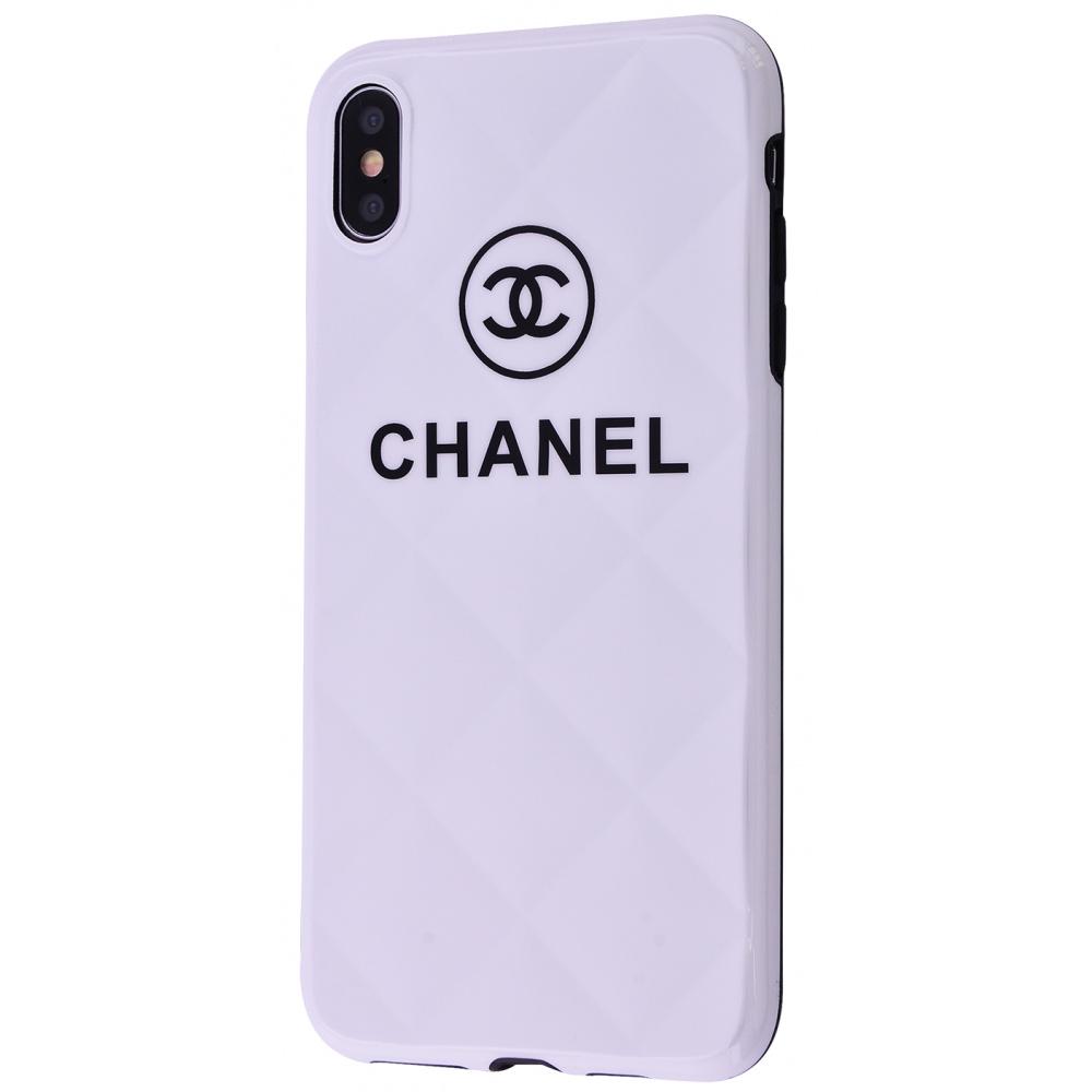 Чохол PRC Fashion Brand case TPU для iPhone X/XS Chanel White з малюнком