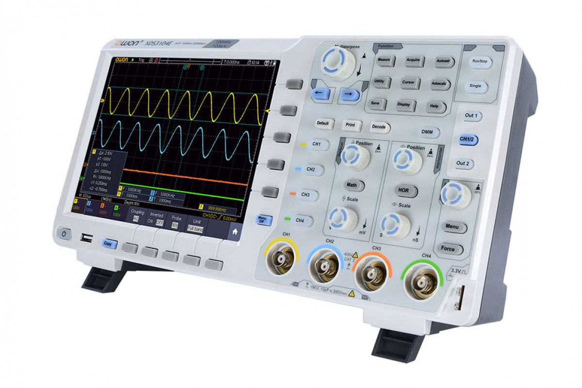 Осцилограф цифровий Owon XDS3204E 4-х канальний 4х200МГц 40М АЦП 8 біт (2659304133)