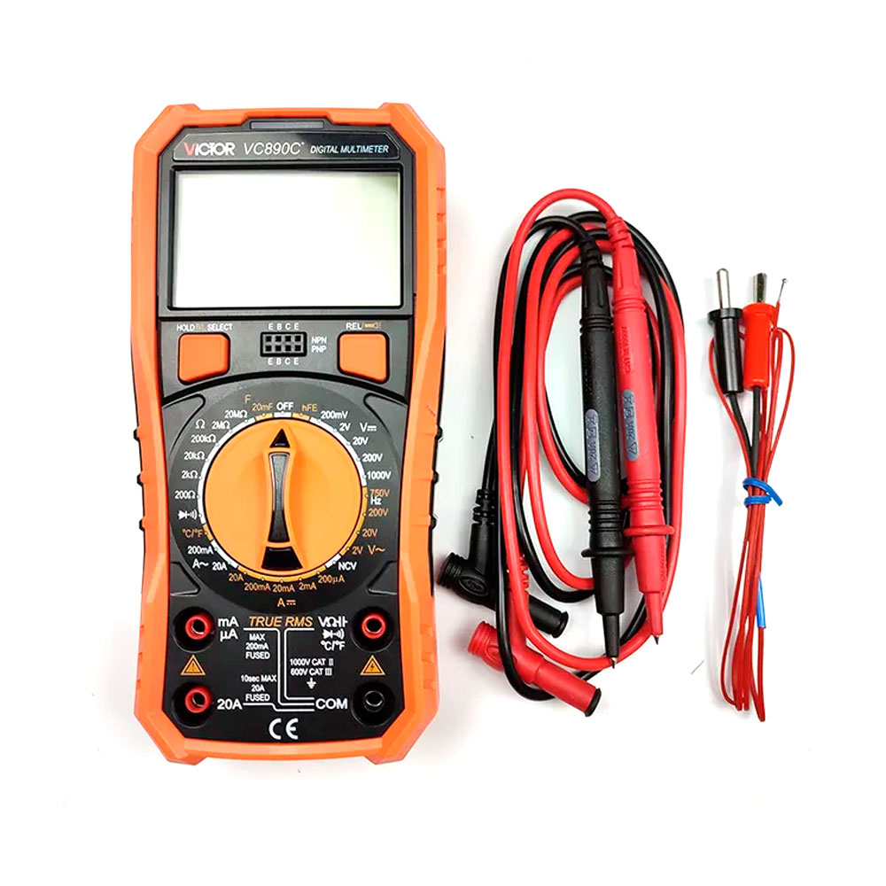 Мультиметр цифровий Victor VC890C VAR CF NCV з функцією тестування (34265)