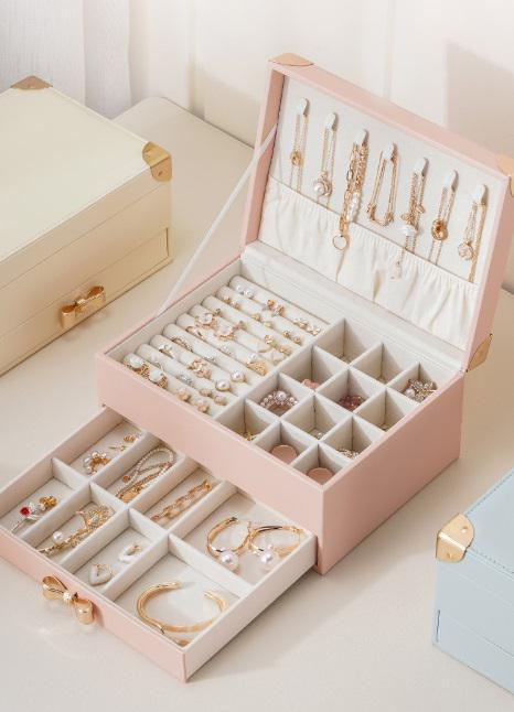 Органайзер для біжутерії та прикрас 15035 12х17х23 см рожевий (5003200) - фото 4 Органайзер для біжутерії та прикрас 15035 12х17х23 см рожевий (5003200) - фото 4