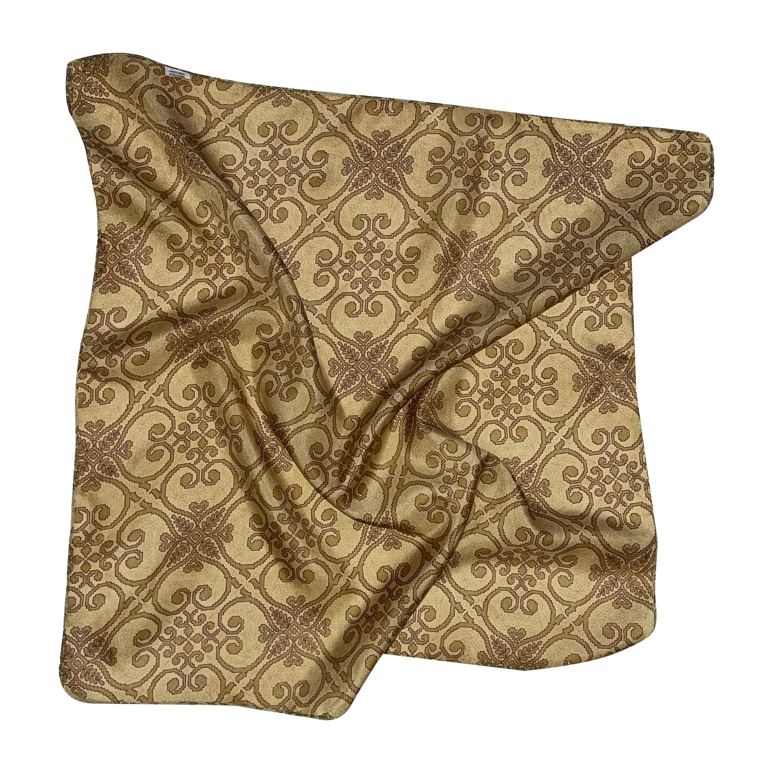 Платок шелковый Silk Route 50х50 см Песочный (1730)