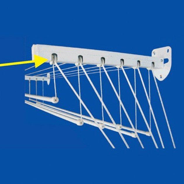 Настінно-стельова сушарка для білизни Флоріс 1 м 6 трубок - фото 4
