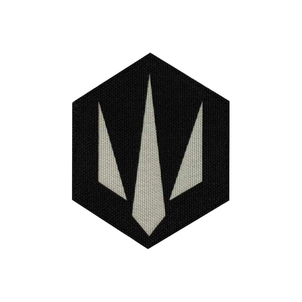 Шеврон на липучке Laser Cut СБС Знак Силы Безпилотных Систем 8х9 см Черный/Белый