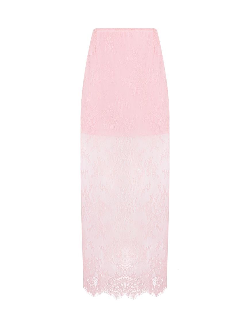 Спідниця міді Aurora Lace ROSCA рожева S