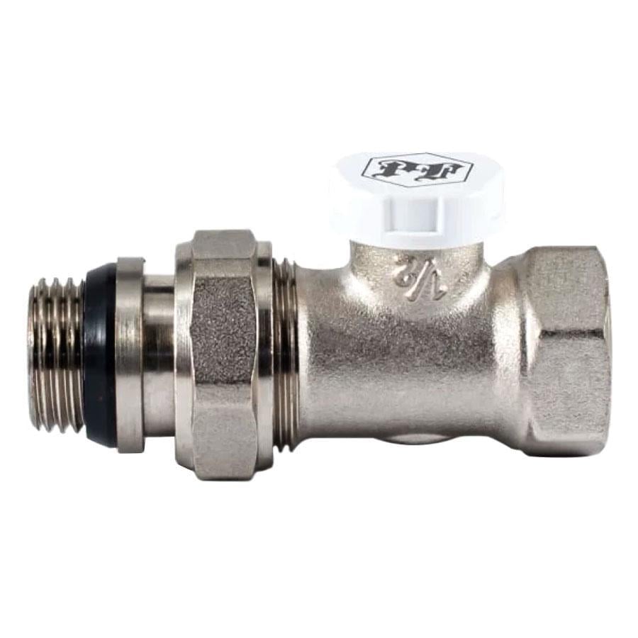 Кран прямой для радиатора PROFACTOR с резинкой PF RVS 376 UR 1/2" (52628)