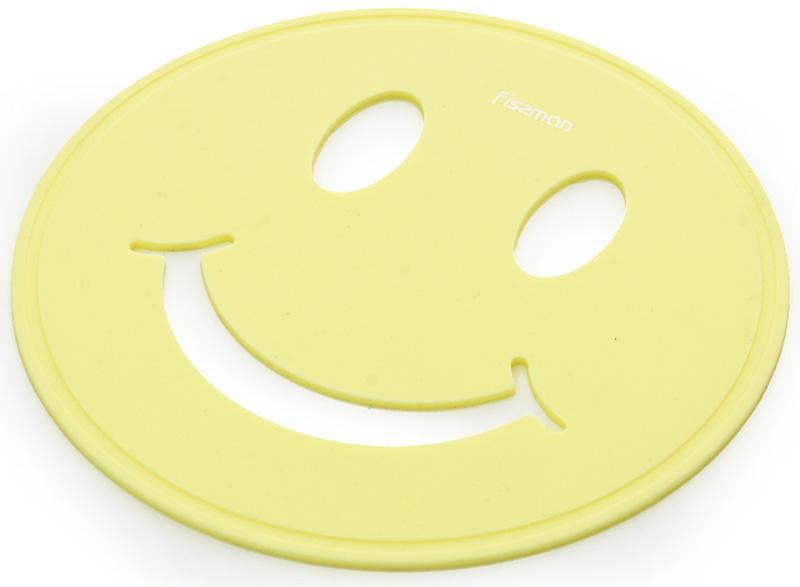 Підставка під гаряче Fissman Smile Ø 17 см силіконова Жовтий (FN-7542)