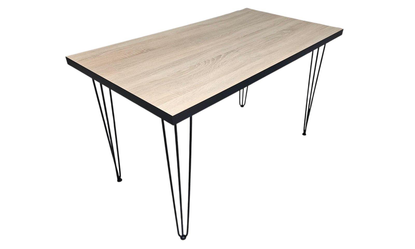 Стол Еко36 прутовый 1400х700х730 мм Дуб Сонома/Черный