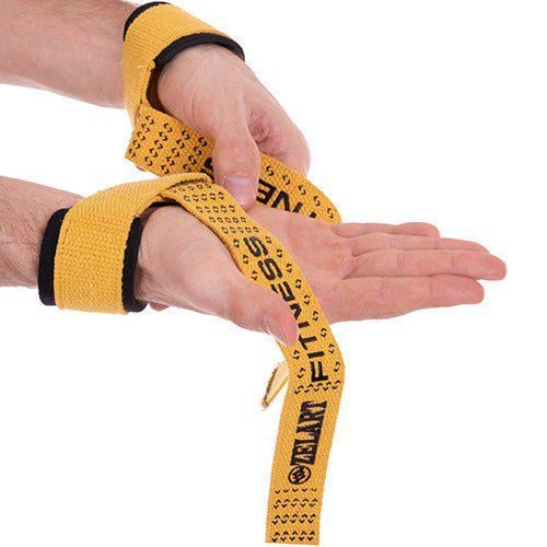 Лямки для становой тяги VL-3379 Zelart Желтый (35363020)