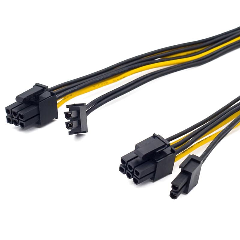 Кабель питания для видеокарт 4Sport 8 pin - 2 x 8 pin 0,2 м Black/Yellow (WAZ-8-6-BY) - фото 5