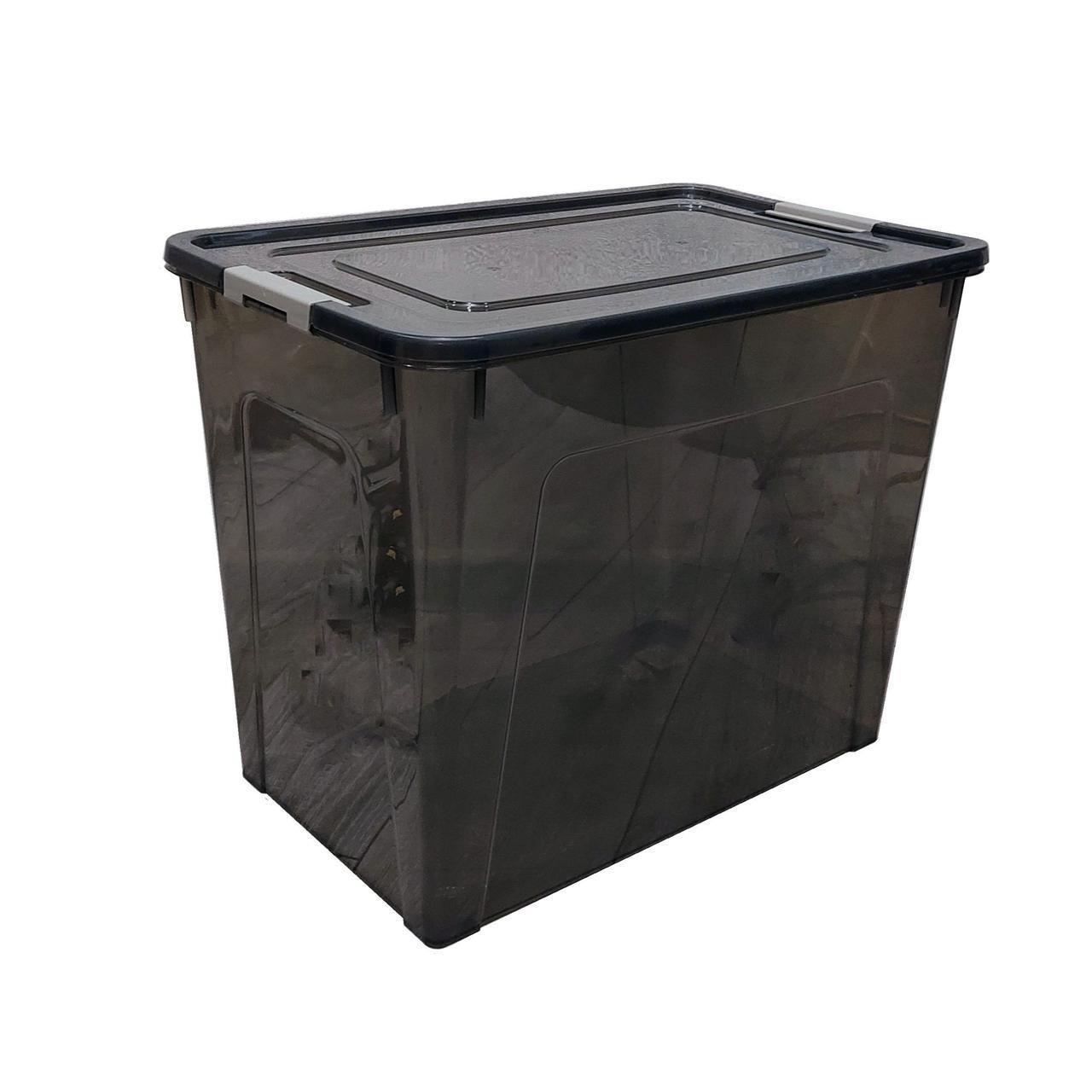 Контейнер Алеана Smart Box універсальний з зажимами 49х31,5х39,5 см 40 л Напівпрозорий какао (204244-40.0)