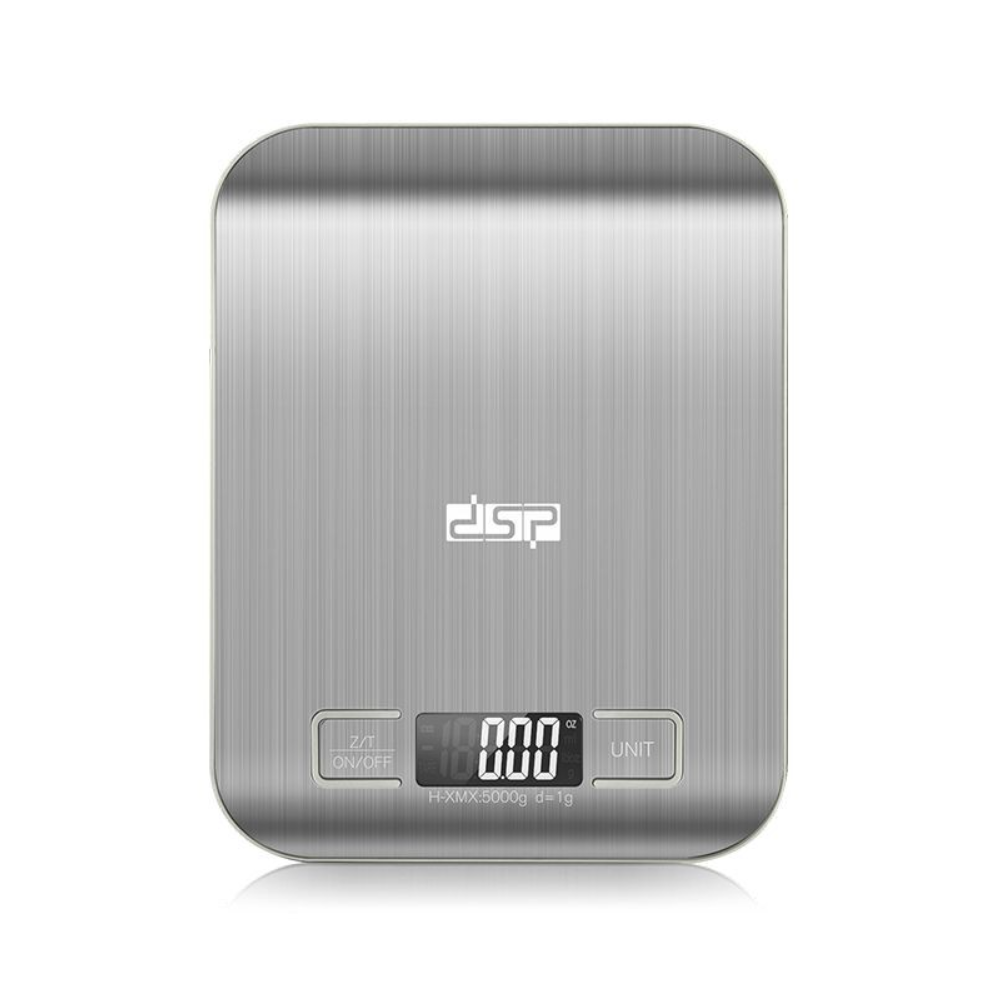 Весы кухонные электронные DSP KD 7012 до 5 кг LED-дисплей Серебристый (23163387)