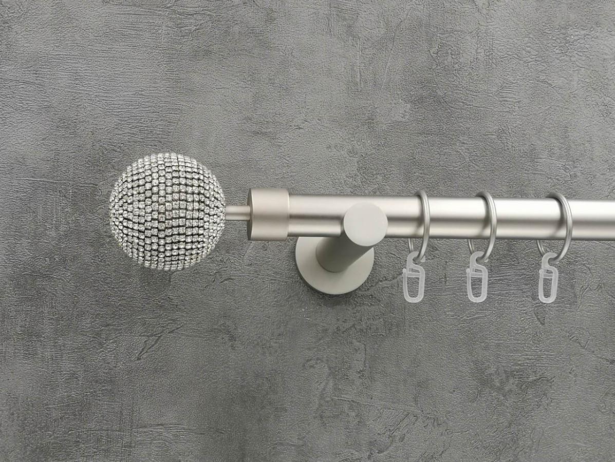 Карниз Quadrum Емпреса гладка штанга одинарний універсальний 25 мм 320 см Сатин (264769331)