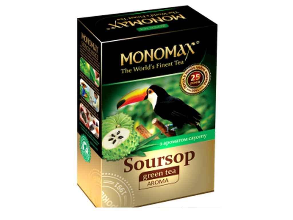 Чай фасованный зеленый Мономах Soursop 90 г (214569) Чай фасованный зеленый Мономах Soursop 90 г (214569)