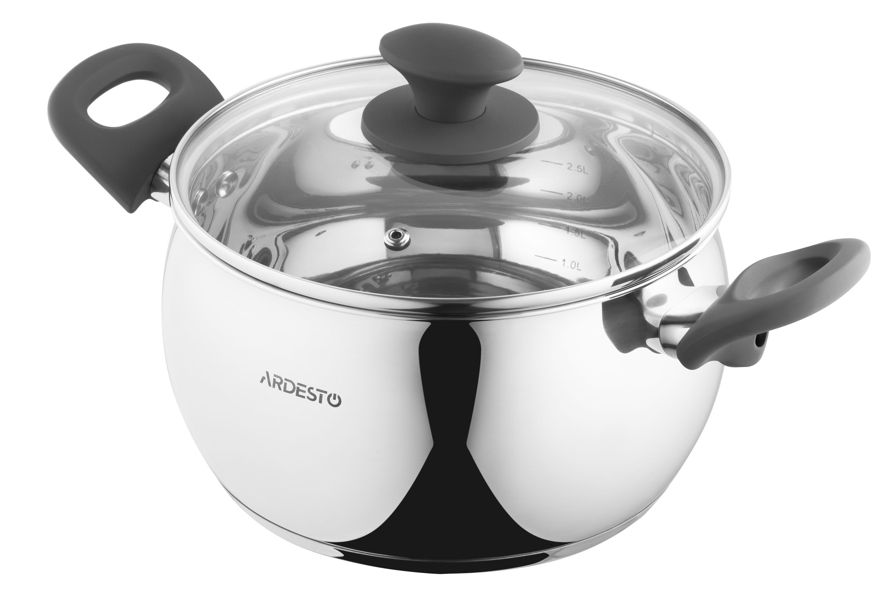 Каструля Ardesto AR4340GA Gemini Cremona 4 л зі скляною кришкою (11401505)