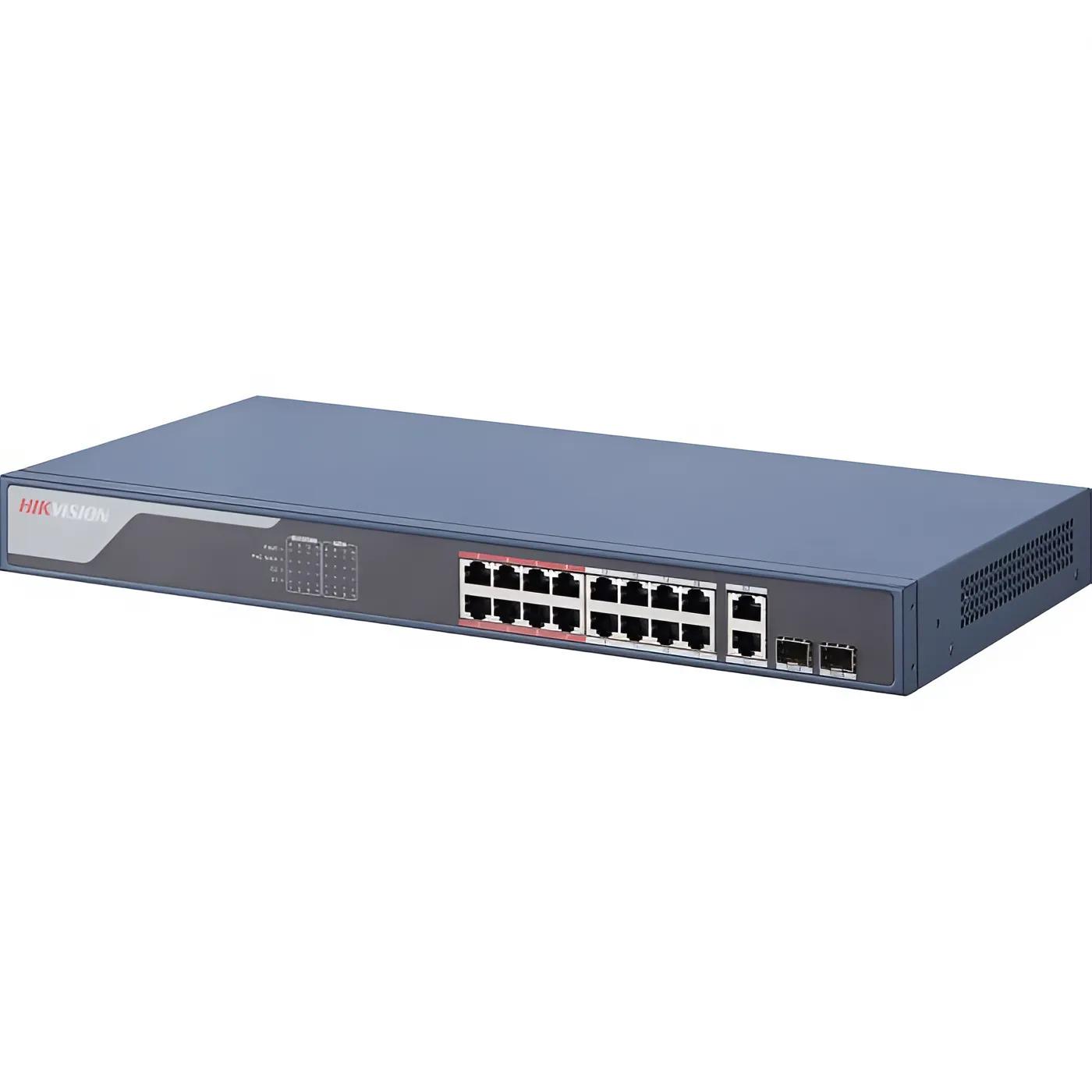 Управляемый 16-портовый PoE коммутатор Hikvision DS-3E1318P-EI B 9,2 Гбит/с (99-00021718)