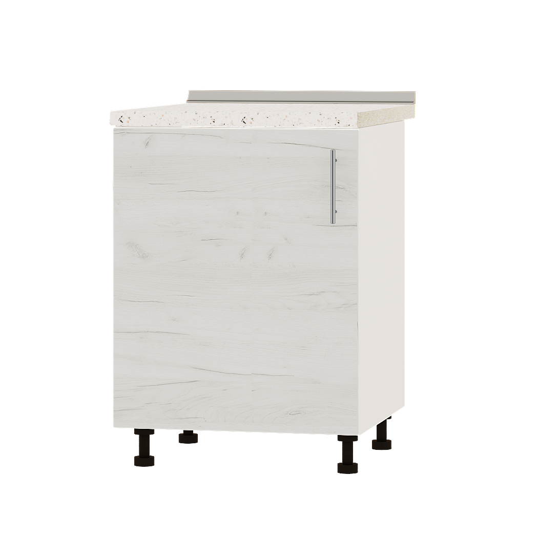 Шкаф нижний Эверест Оптима модуль под мойку Низ Н79-600 60х47х85 см Дуб крафт белый/Белый (01384)