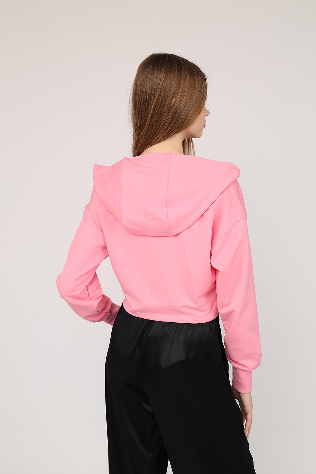 Толстовка на блискавці жіноча р. 42 Рожевий (SKT001049943) - фото 4 Толстовка на блискавці жіноча р. 42 Рожевий (SKT001049943) - фото 4