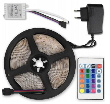 Светодиодная лента UKC водонепроницаемая с пультом ДУ 300 светодиодов 5 м