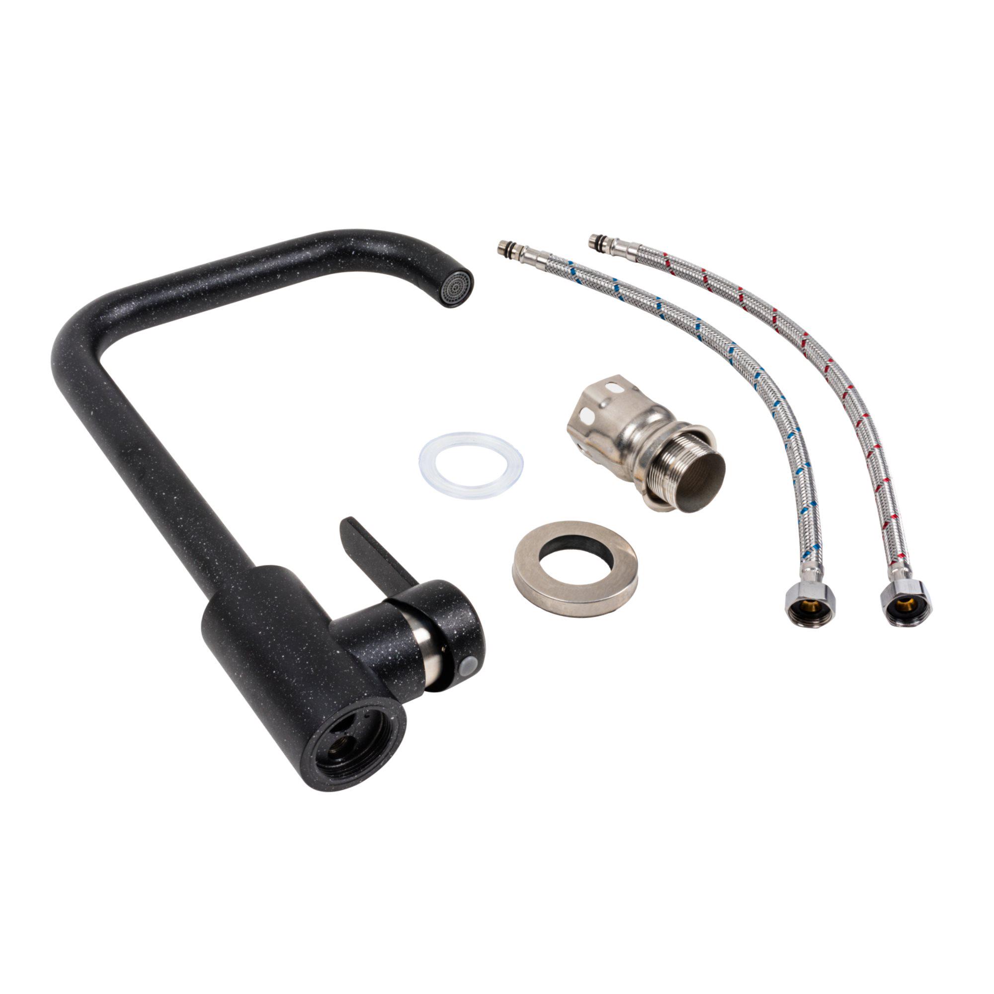 Смеситель кухонный Platinum KT 11 Черный металлик (3008B-FH) - фото 2 Смеситель кухонный Platinum KT 11 Черный металлик (3008B-FH) - фото 2