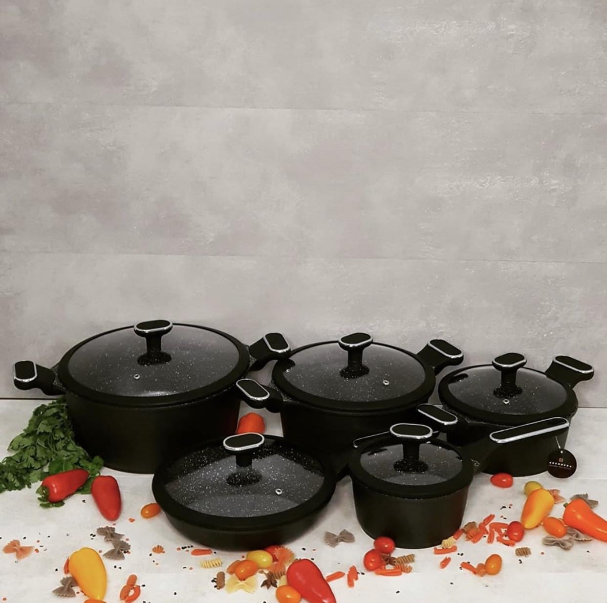 Набор котелков Edenberg с мраморным покрытием 10 пр. (EB-5631)