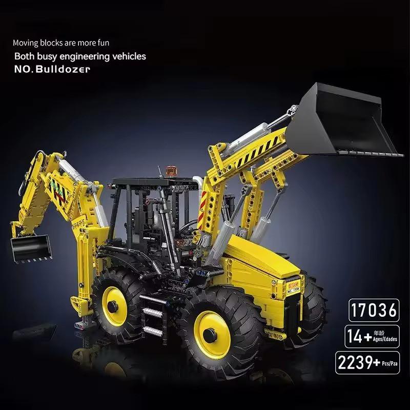 Конструктор детский Трактор с ковшами на дистанционном управлении 2239 деталей (2402604474) - фото 3