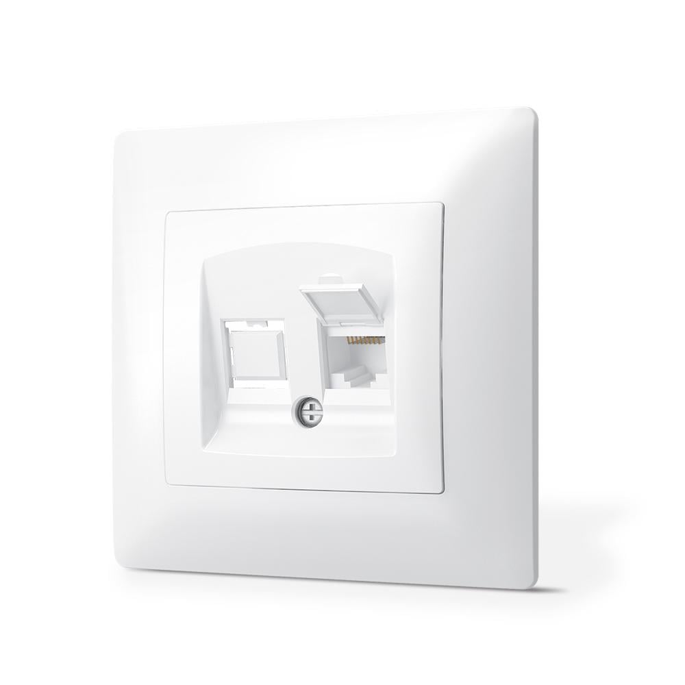 Розетка одинарная TITANUM STANDARD PC компьютерная Белый (12633)